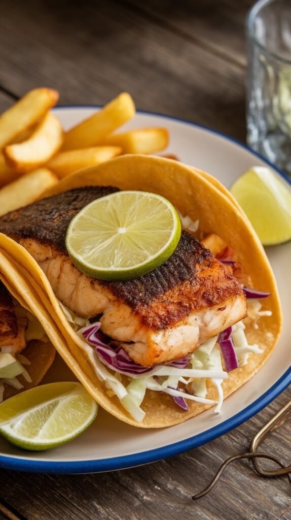 Cajun Blackened Tilapia Tacos