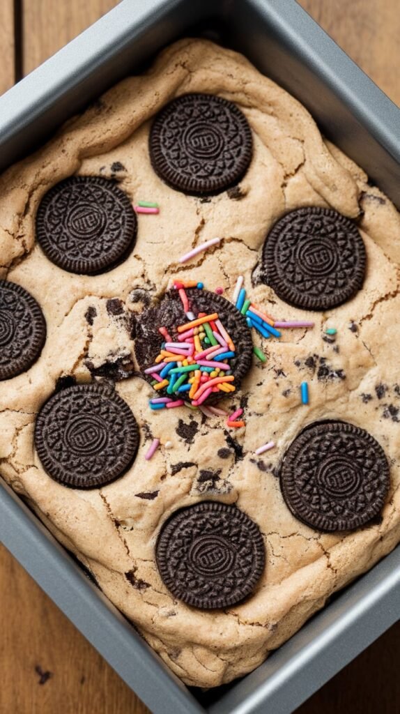 Cake Batter Oreo Protein Blondies