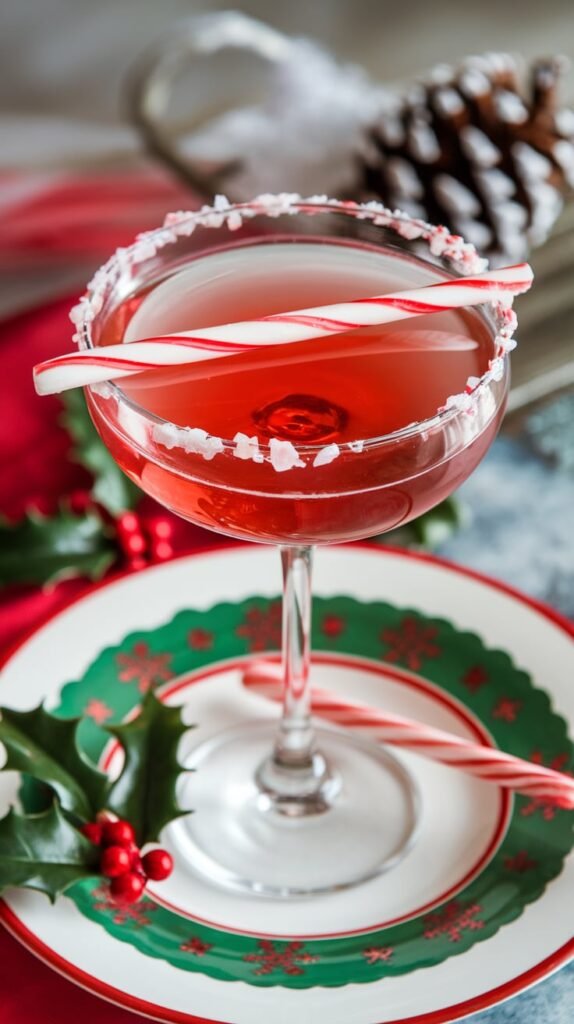 Candy Cane Martini Peppermint White Chocolate Festive AF