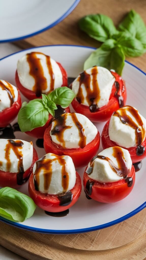 20 Gluten-Free Christmas Appetizers So Good Your Guests Won't Even Notice They're Missing the Gluten 19 Caprese Stuffed Cherry Tomatoes