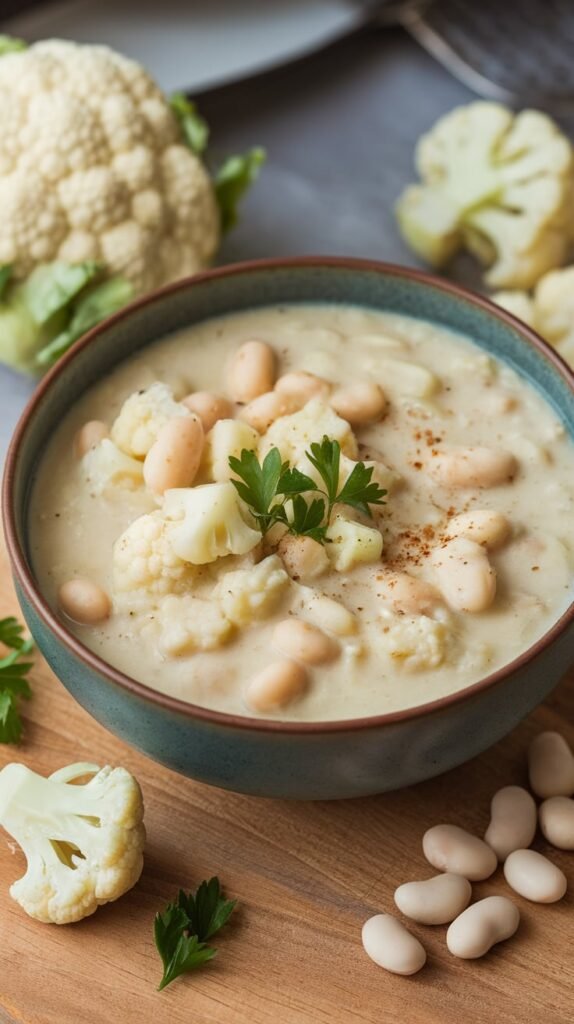 Cauliflower White Bean Soup
