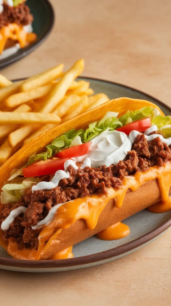 Cheese Taco Shell Snadwich