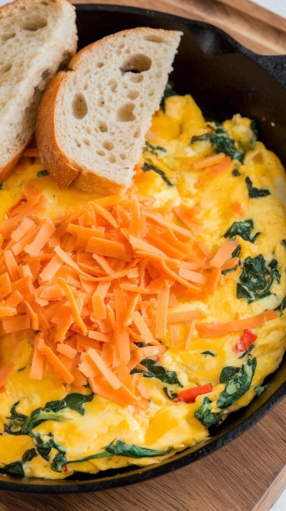 13 High Protein Breakfast Ideas For Kids 2 Cheesy Scrambled Eggs with Hidden Veggies