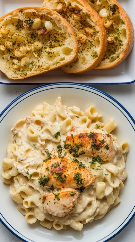 Chicken Alfredo Garlic Bread Recipe 2 Chicken Alfredo Garlic Bread