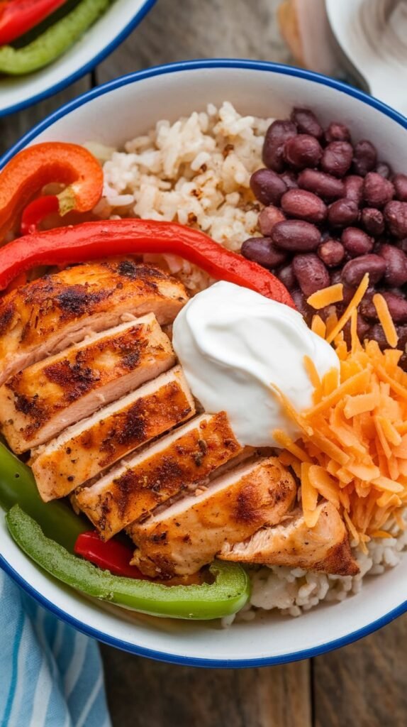 13+ High Protein Low Carb Lunches That'll Actually Keep You Full at Work 10 Chicken Fajita Bowl