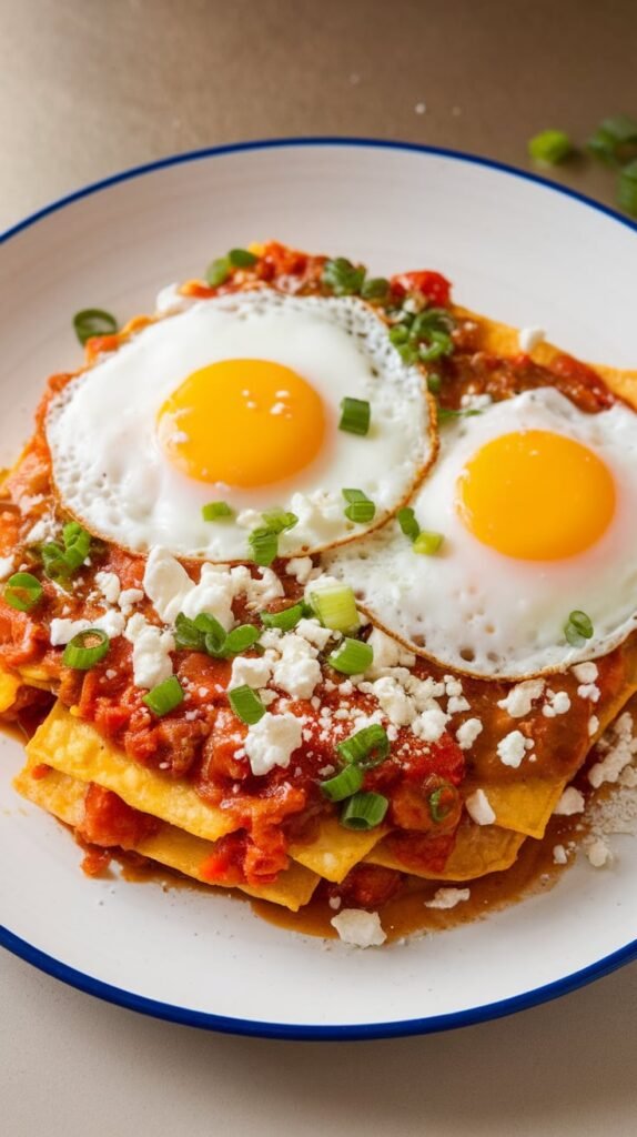 15 Cozy Christmas Breakfast Ideas You’ll Crave All Morning 8 Chilaquiles with Fried Eggs
