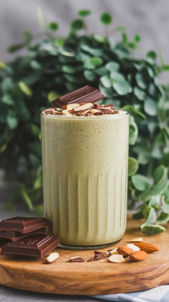 Chocolate Almond Green Protein Shake