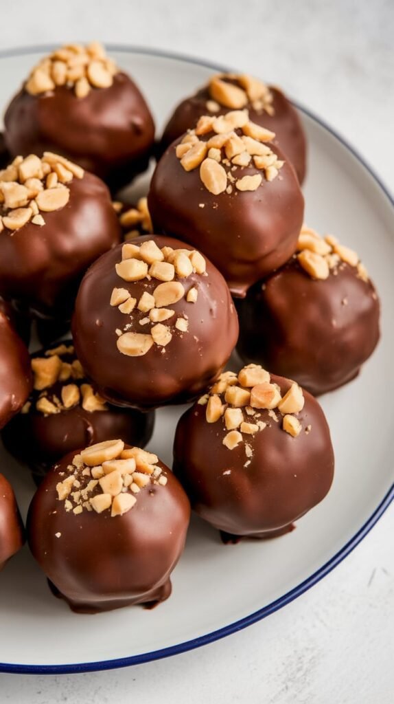 Chocolate Peanut Butter Balls Buckeyes