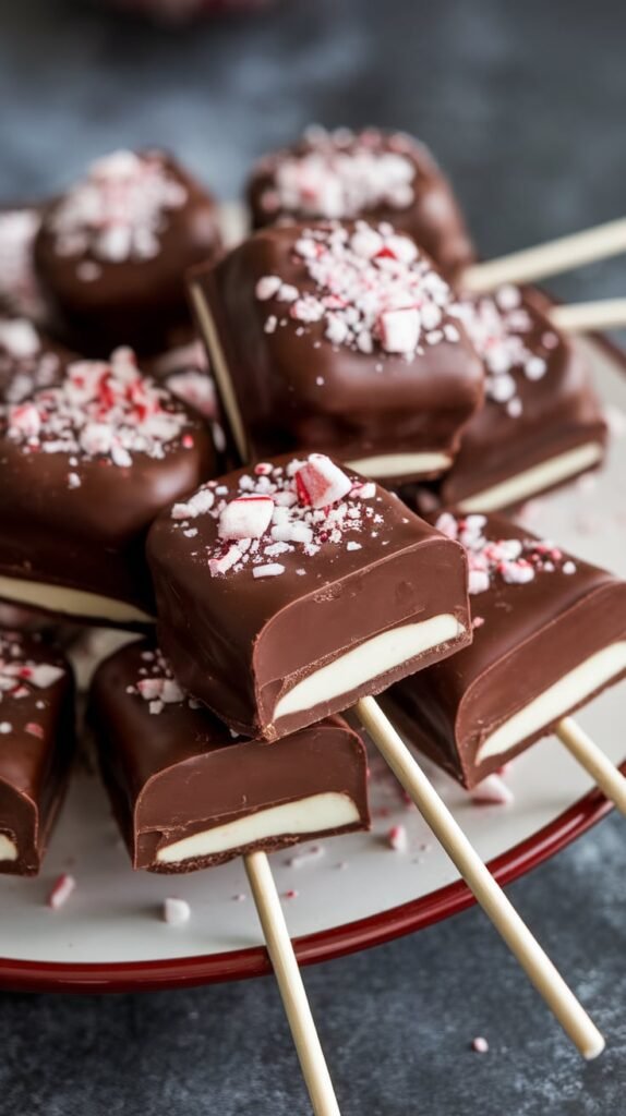 Chocolate Peppermint Patty Pops