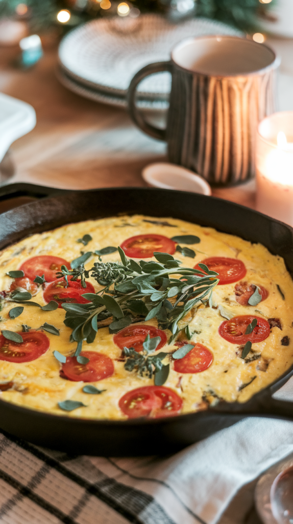 Christmas Morning Frittata with Tomatoes and Herbs