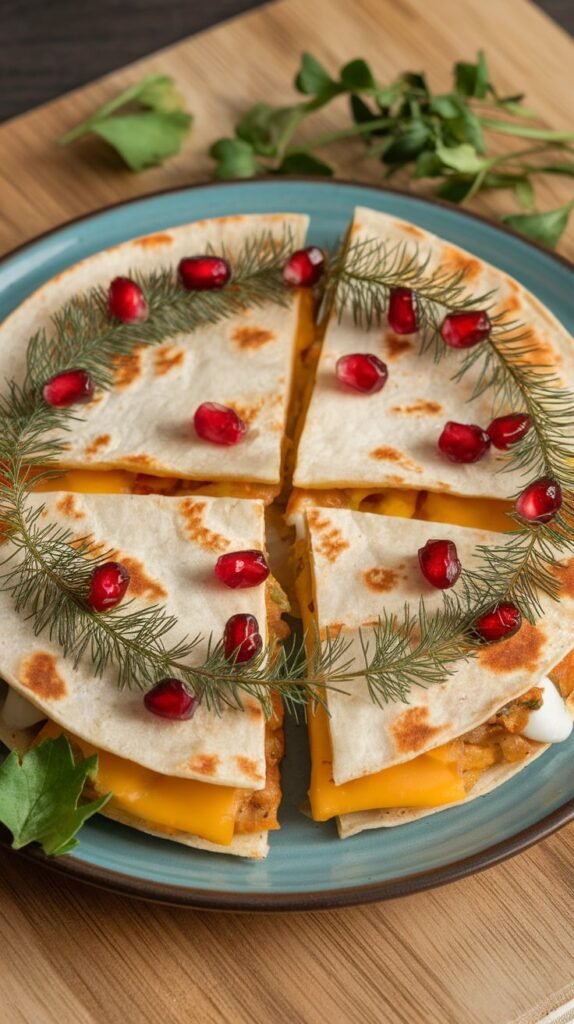 21 Kid-Friendly Christmas Appetizers That'll Actually Get Eaten 7 Christmas Wreath Quesadillas