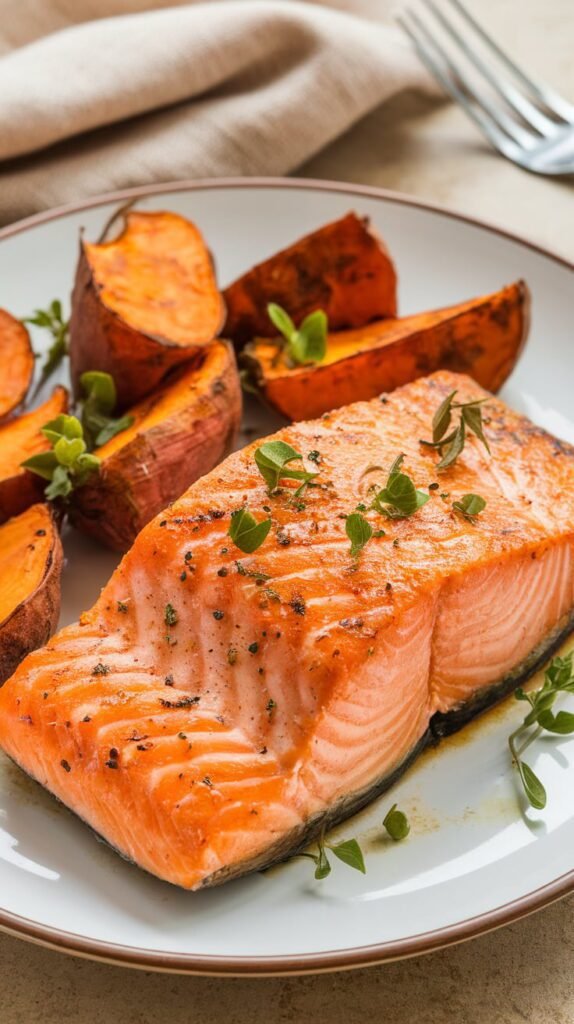 6 High-Protein Recipes for Winter Immune Support 2 Citrus Glazed Salmon with Roasted Sweet Potatoes