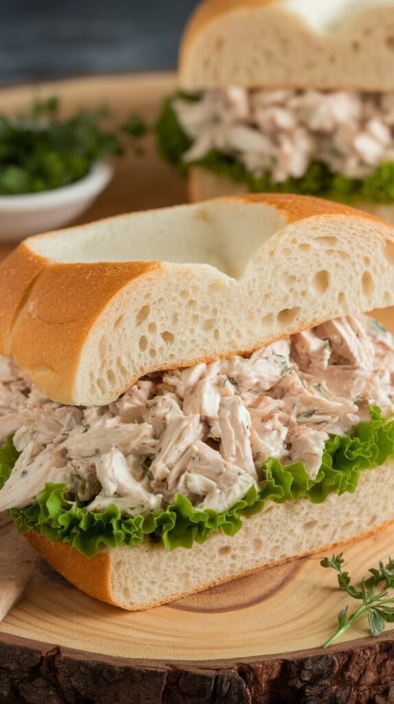Cloud Bread Chicken Salad Sandwich
