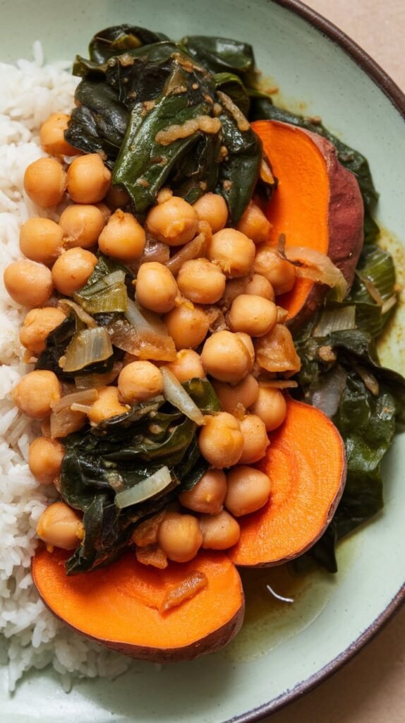 7 High-Protein Recipes for Holiday Detox & Reset 2 Coconut Braised Chickpeas with Sweet Potatoes and Greens
