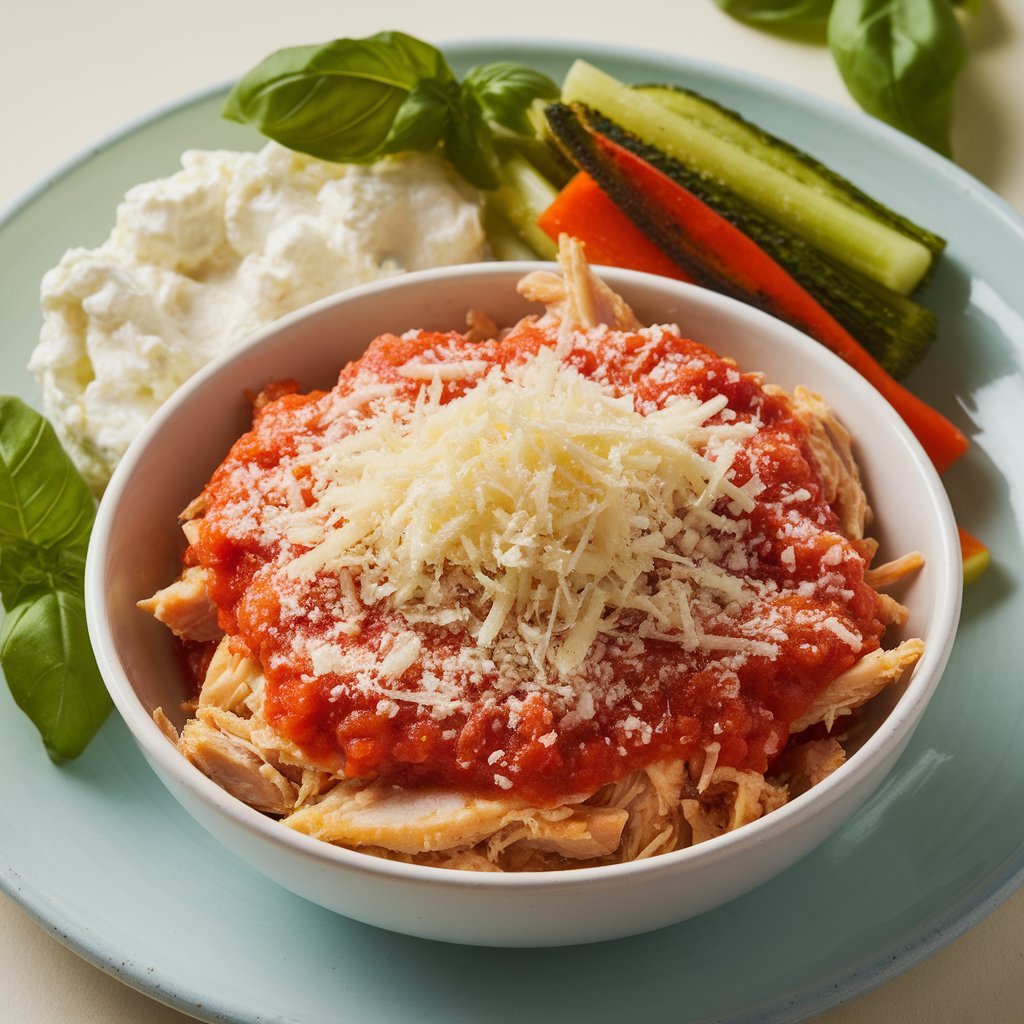 Cottage Cheese Chicken Parm Bowl