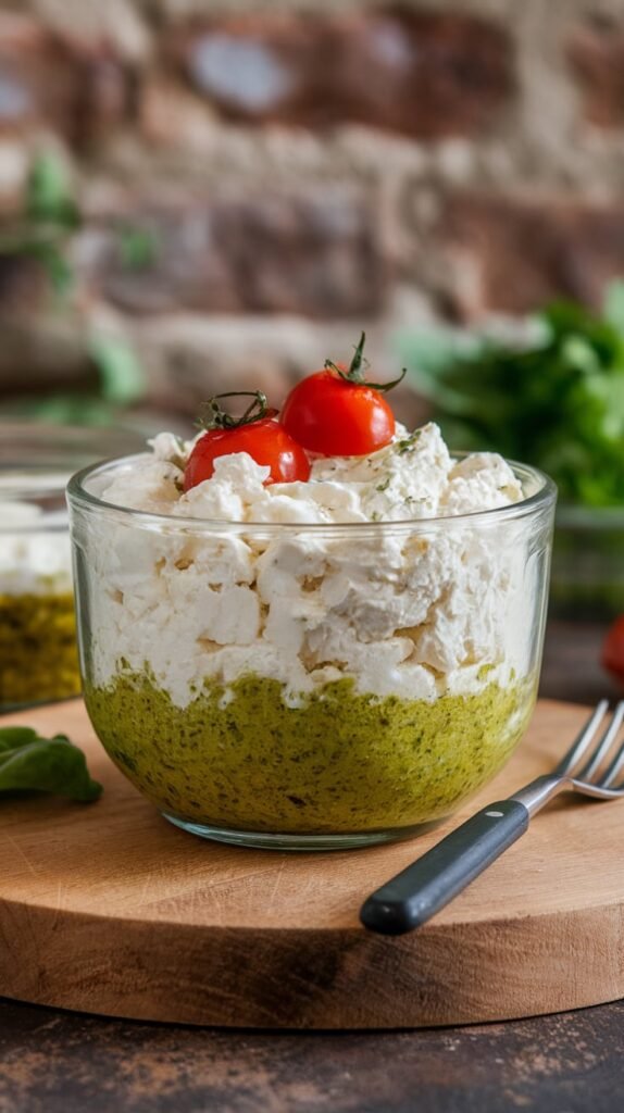 Cottage Cheese Pesto Bowl