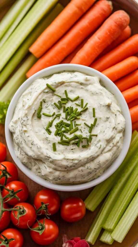 Cottage Cheese Ranch Veggie Dip