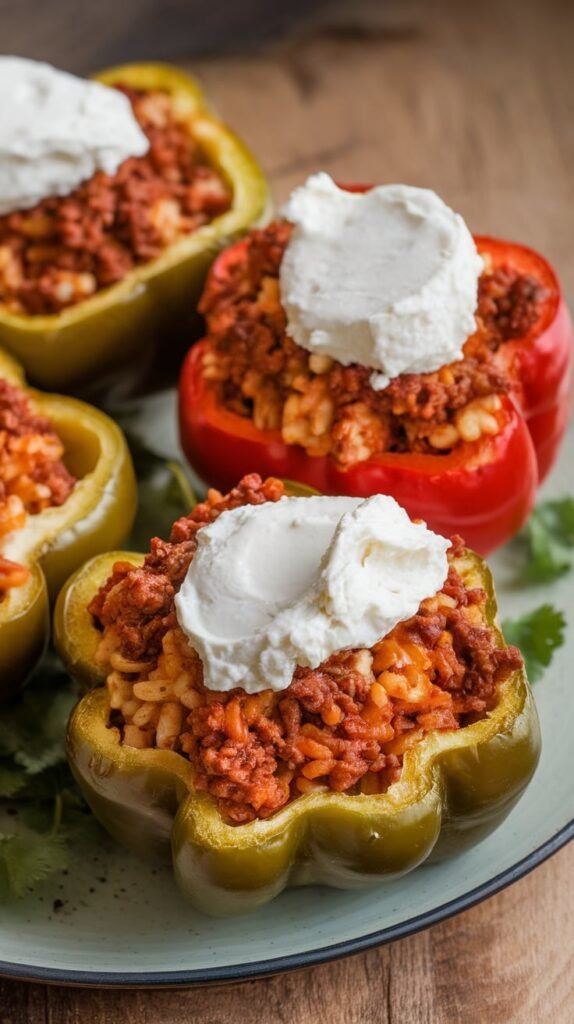 Cottage Cheese Stuffed Peppers