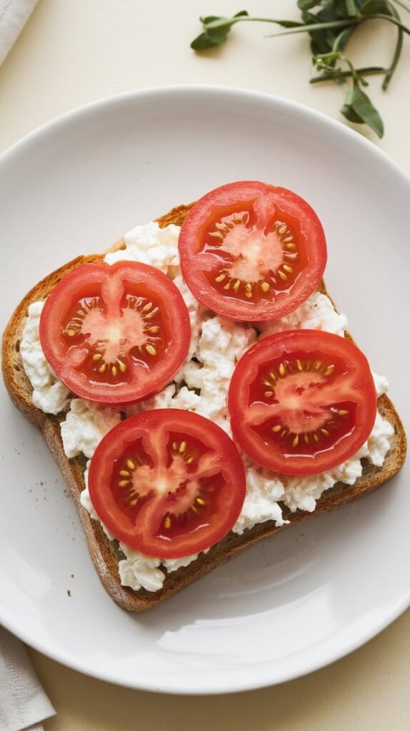 16 High-Protein Recipes for Seniors That Prove Eating Well Never Gets Old 3 Cottage Cheese Tomato Toast