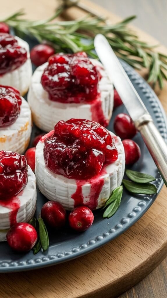 15+ No Bake Christmas Finger Foods That Disappear in Minutes 9 Cranberry Brie Bites