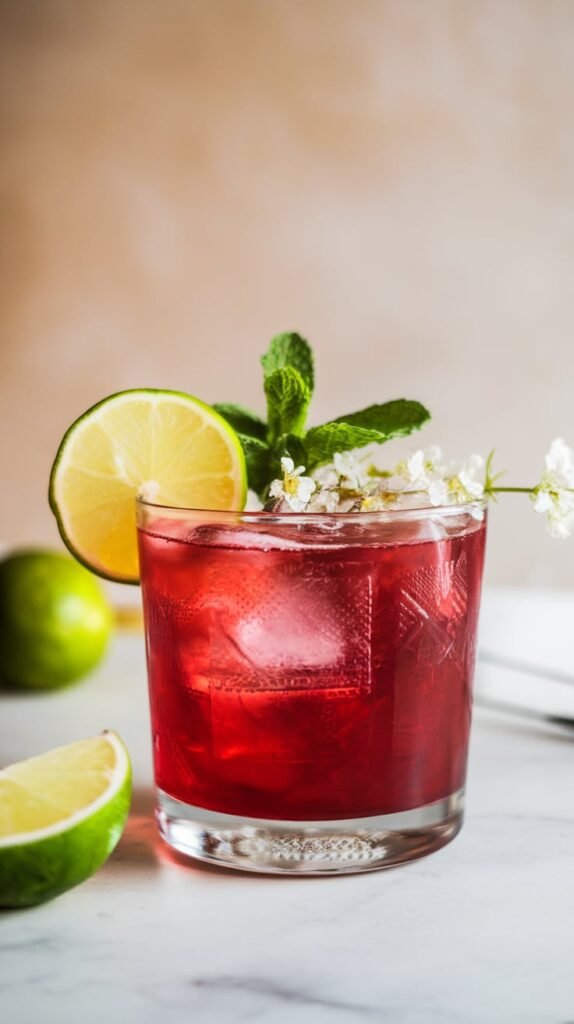 Cranberry Elderflower Cocktail Floral Tart Easy Shake