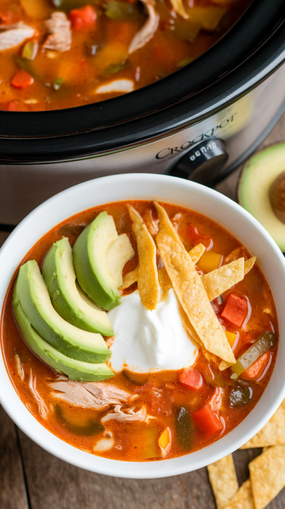 CrockPot Low Carb Chicken Tortilla Soups