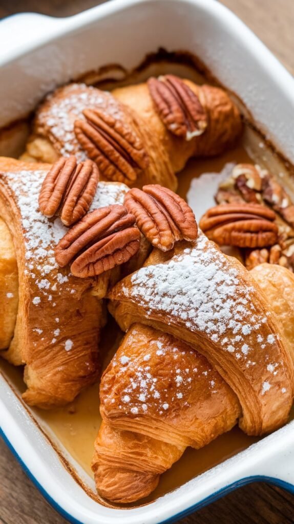 15 Cozy Christmas Breakfast Ideas You’ll Crave All Morning 2 Croissant French Toast Bake Maple Pecan Style