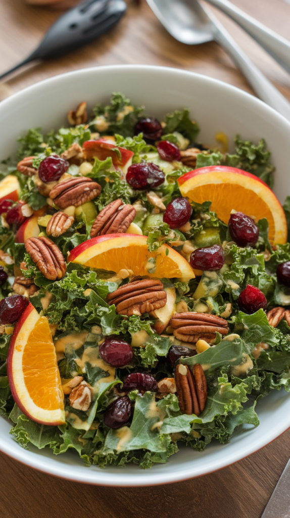 27 New Year's Eve Salad Recipes That'll Make You Forget About the Potato Chips 22 Debs Kale Salad With Apple Cranberries and Pecans