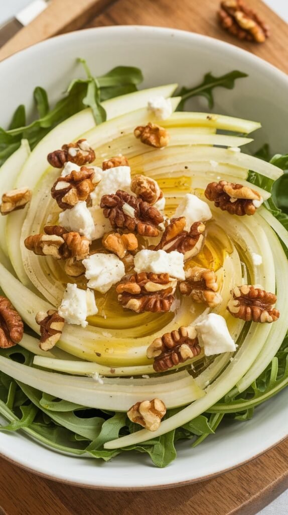 27 New Year's Eve Salad Recipes That'll Make You Forget About the Potato Chips 4 Easy Shaved Arugula Fennel Salad With Apple