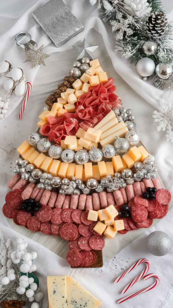 Elegant Winter Wonderland Christmas Charcuterie Board
