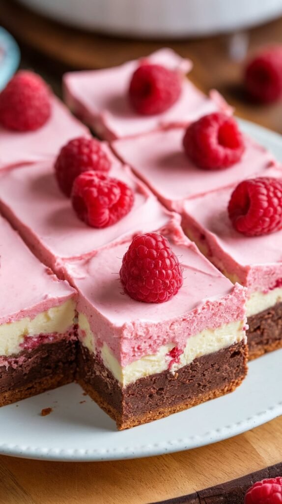 27 Super Healthy Christmas Snacks for Kids 3 Flourless Raspberry Cheesecake Brownies
