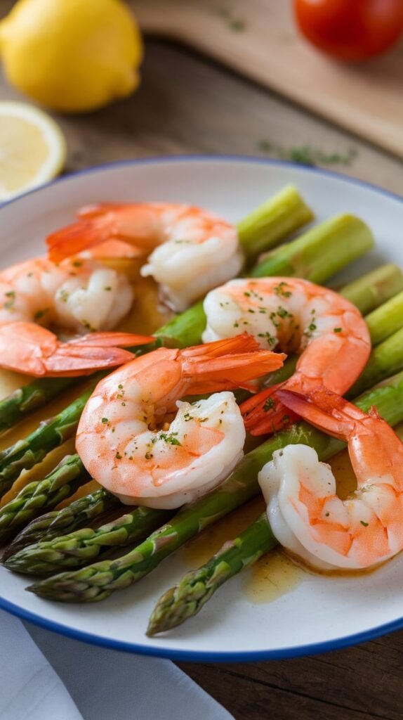 These 7 Healthy Sheet-Pan Dinners Will Save Your Weeknights 4 Garlic Shrimp and Asparagus