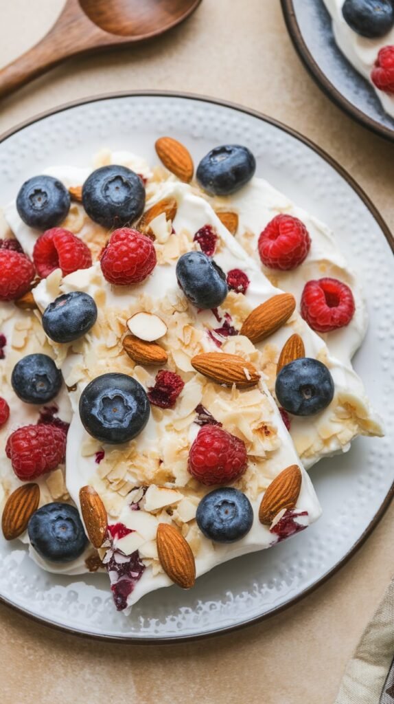 20 No-Bake High-Protein Snacks That'll Save You When Hunger Strikes 2 Greek Yogurt Bark