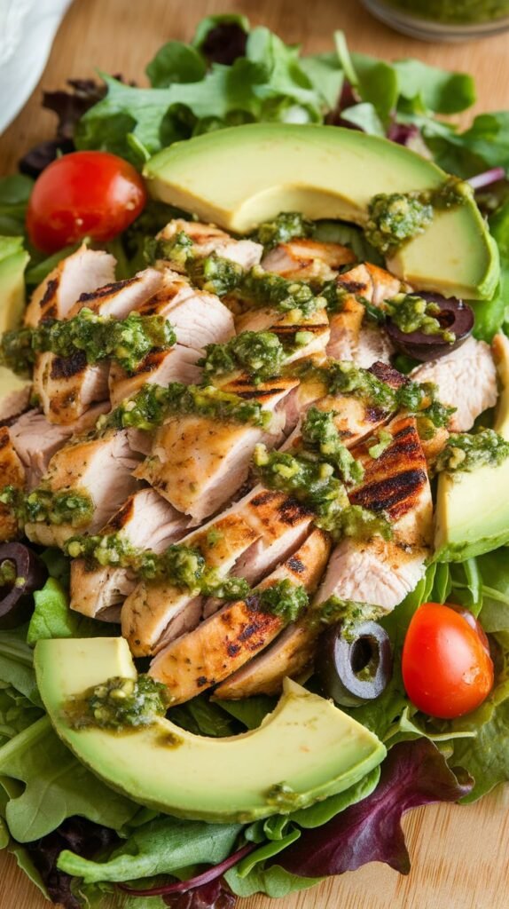 27 New Year's Eve Salad Recipes That'll Make You Forget About the Potato Chips 15 Grilled Chimichurri Chicken Avocado Salad