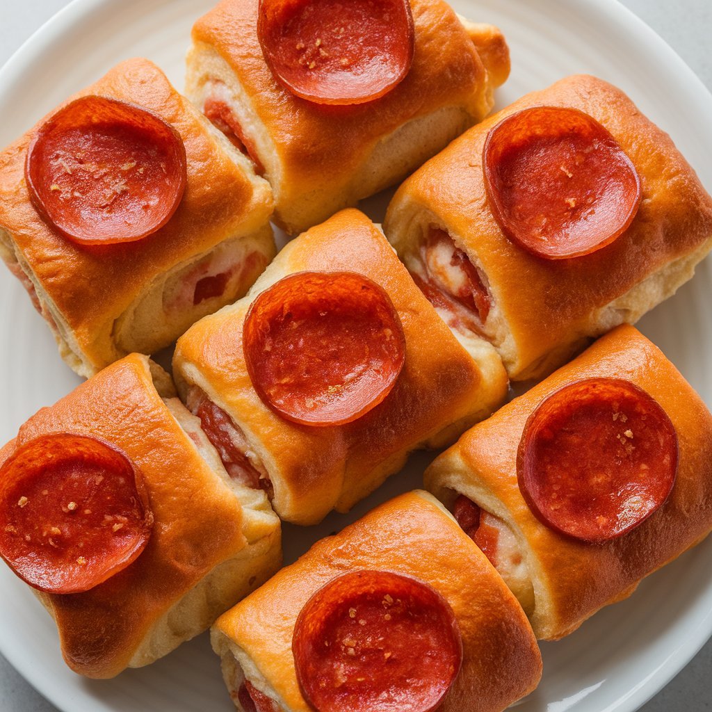 Healthy Pepperoni Pizza Crescent Roll