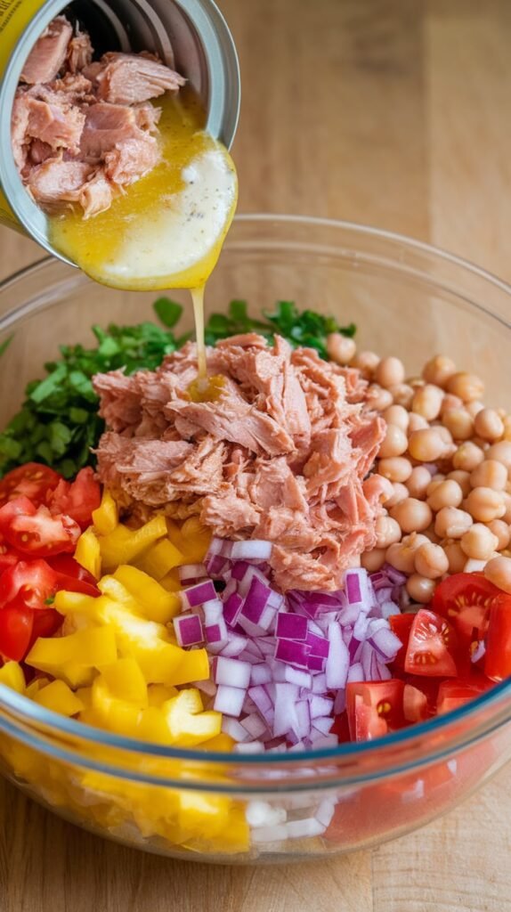 Healthy Tuna Garbanzo Bean Salad