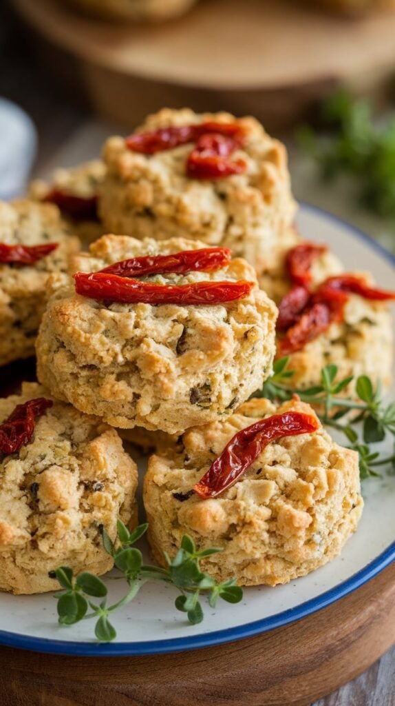 27 Super Healthy Christmas Snacks for Kids 13 High Protein Sun Dried Tomato Biscuits