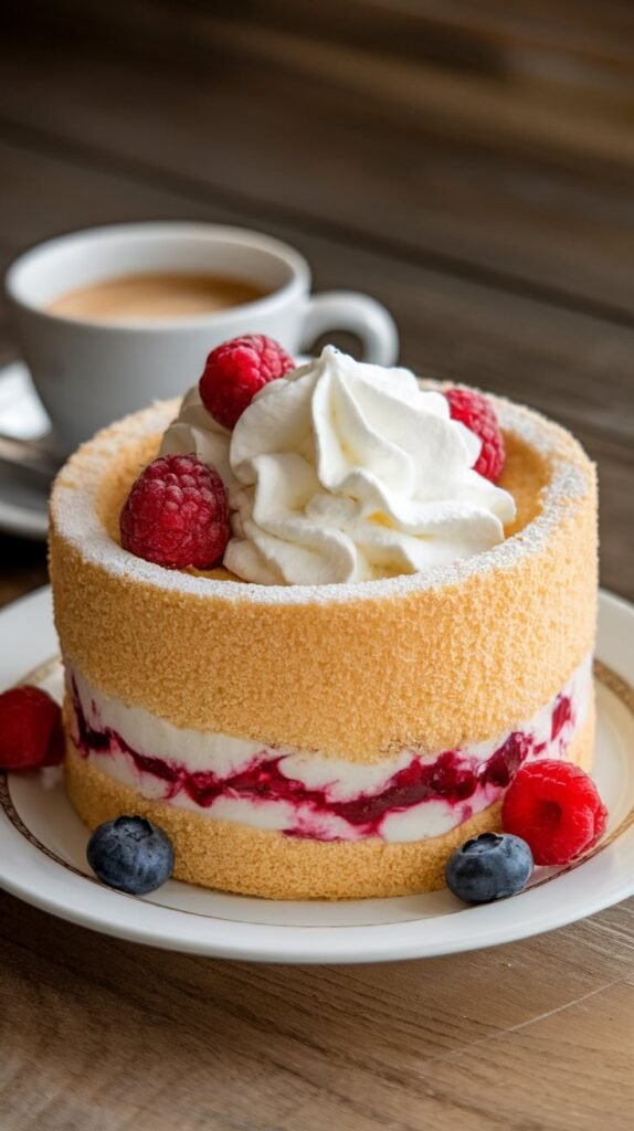 23 Vintage Christmas Cakes That'll Transport Your Taste Buds Straight to Grandma's Kitchen 10 Jam Filled Sponge Cake