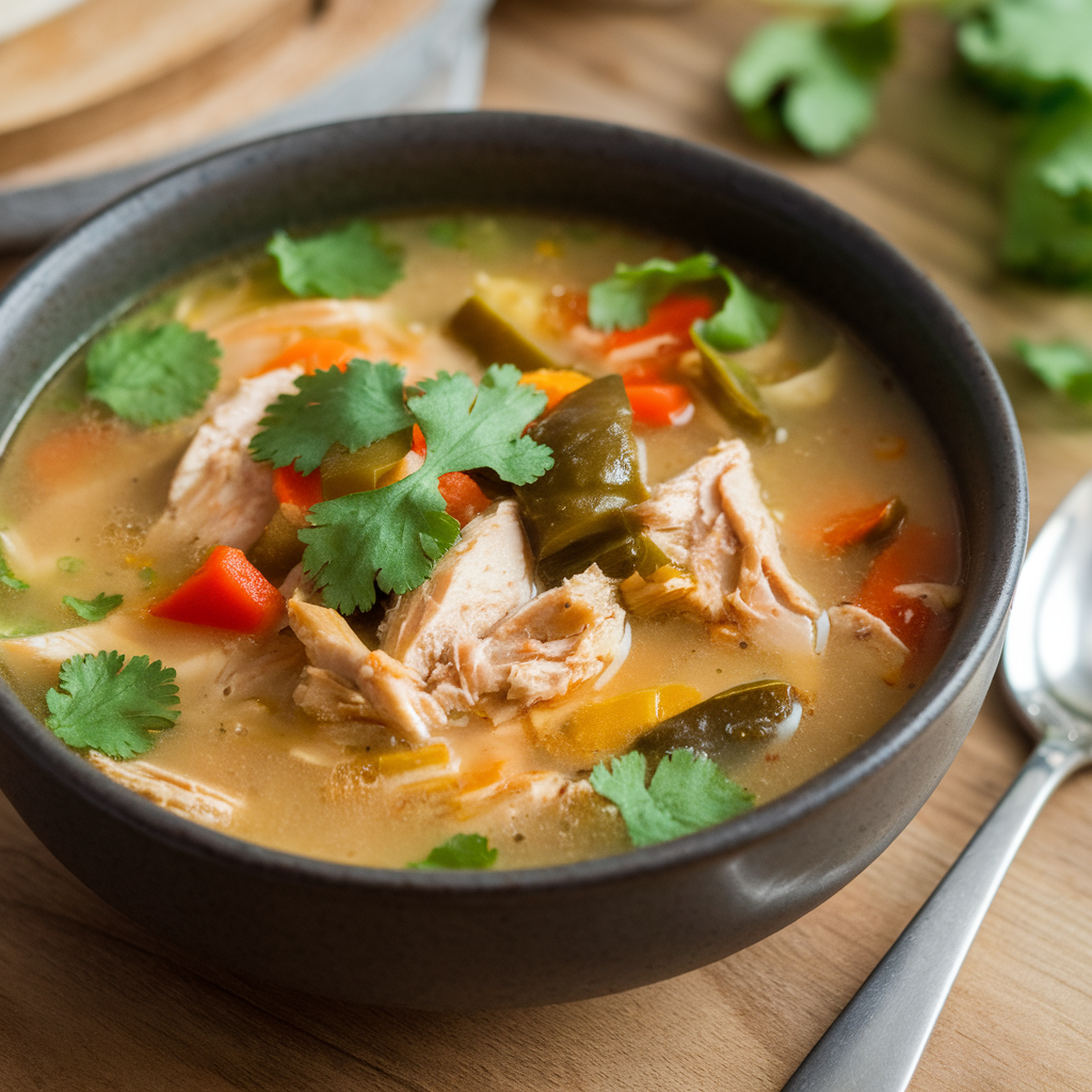 Keto Chicken Poblano Soup