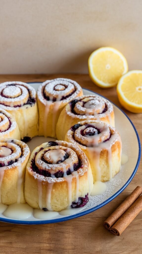 These 21 Christmas Morning Cinnamon Rolls Will Make You the Holiday Hero 14 Lemon Blueberry Cinnamon Rolls