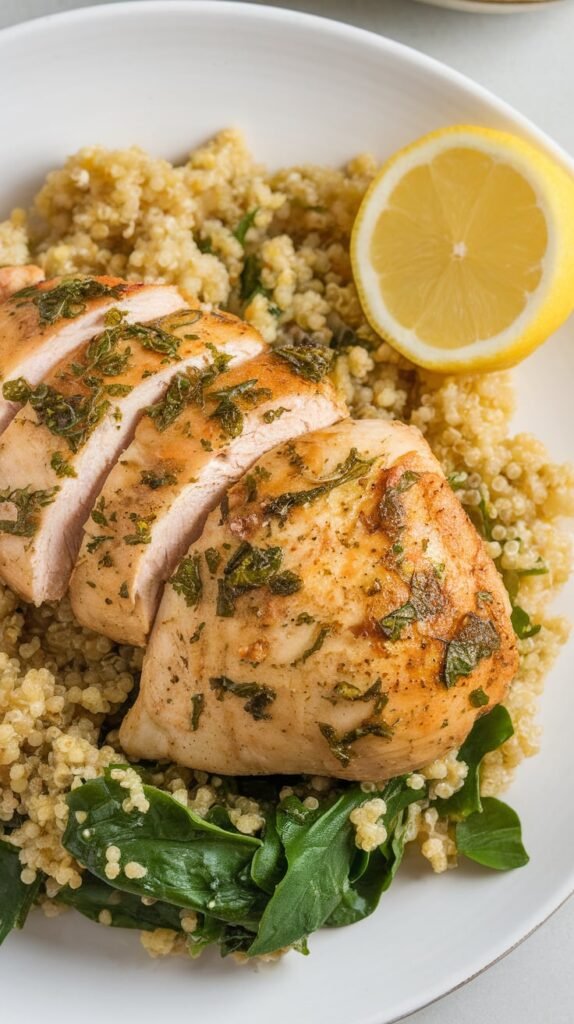 8 Freezer-Friendly High-Protein Lunch Meals You Can Make Now 4 Lemon Herb Chicken with Quinoa and Greens