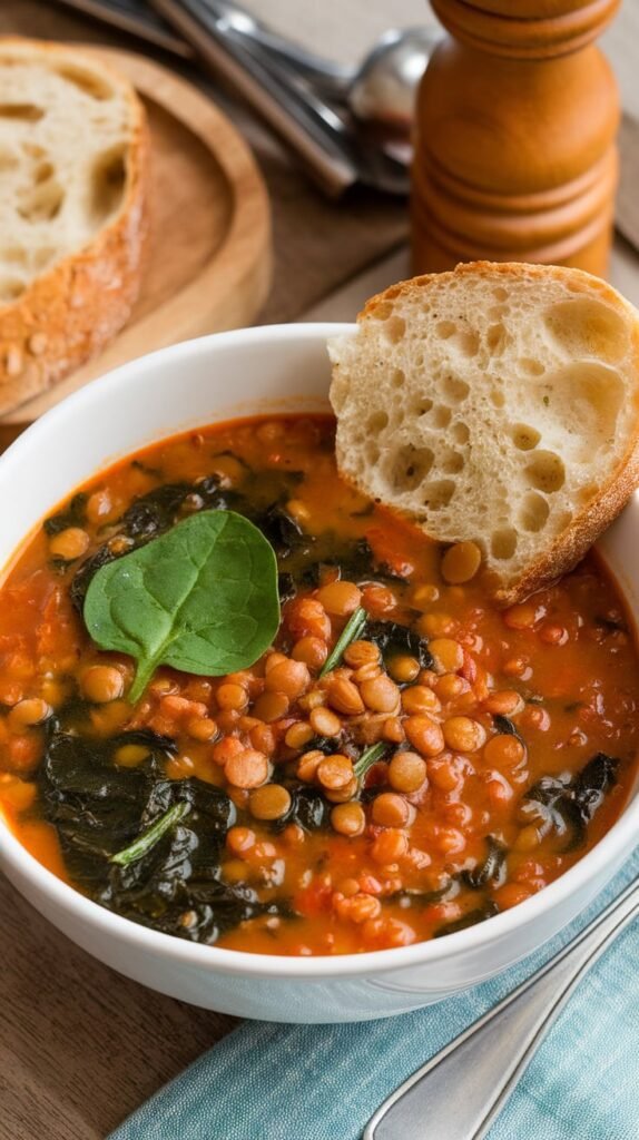 16 High-Protein Recipes for Seniors That Prove Eating Well Never Gets Old 6 Lentil Soup with Spinach