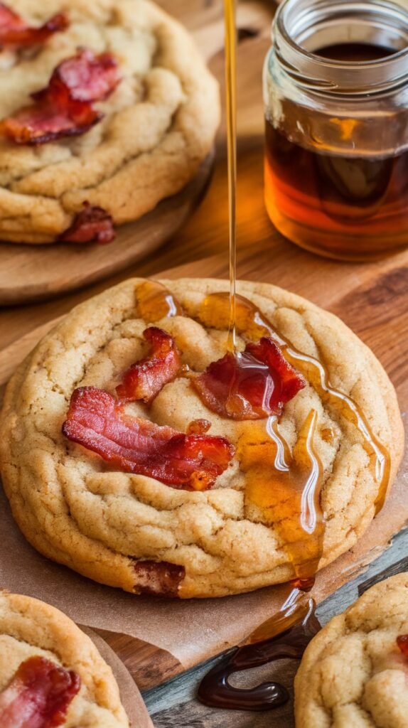 Maple Bacon Thick Cookies