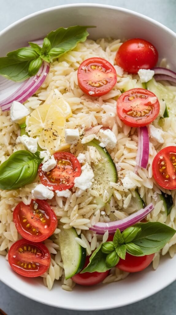 16 Christmas Pasta Salad Recipes 14 Mediterranean Orzo Salad 1