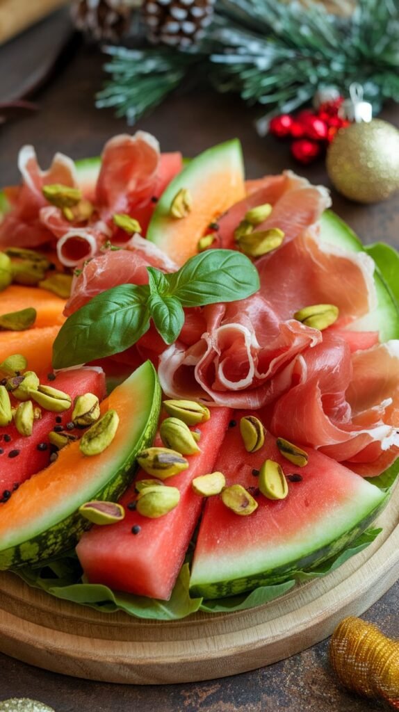 Melon Prosciutto Christmas Salad