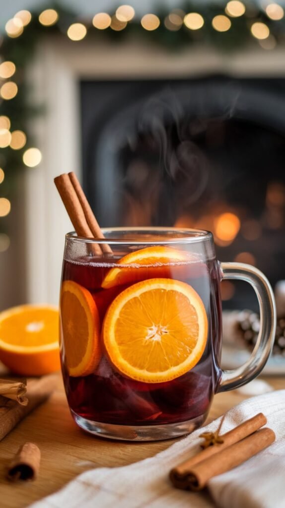 Mulled Wine Warm Spiced Fireplace Friendly