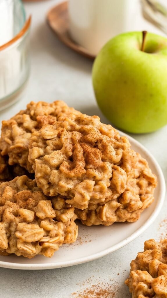 27 Super Healthy Christmas Snacks for Kids 6 No Added Sugar Apple Oatmeal Cookies