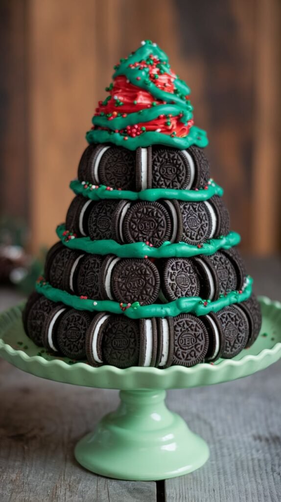 14 Christmas Tree Cake Ideas That Will Make Your Holidays Sparkle 10 No Bake Oreo Christmas Tree Cake