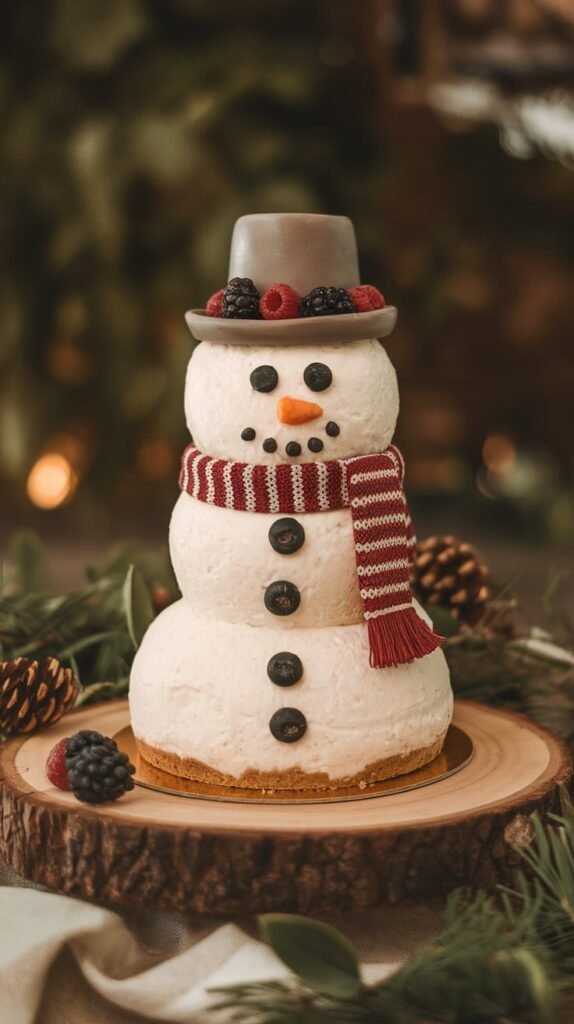 These 10 Snowman Christmas Cake Ideas Will Make You the Baking Star of the Holidays 8 No Bake Snowman Cheesecake