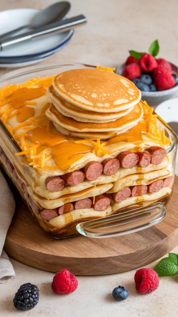Overnight Sausage Pancake Breakfast Casserole: Because Flipping Pancakes is Overrated 2 Overnight Sausage Pancake